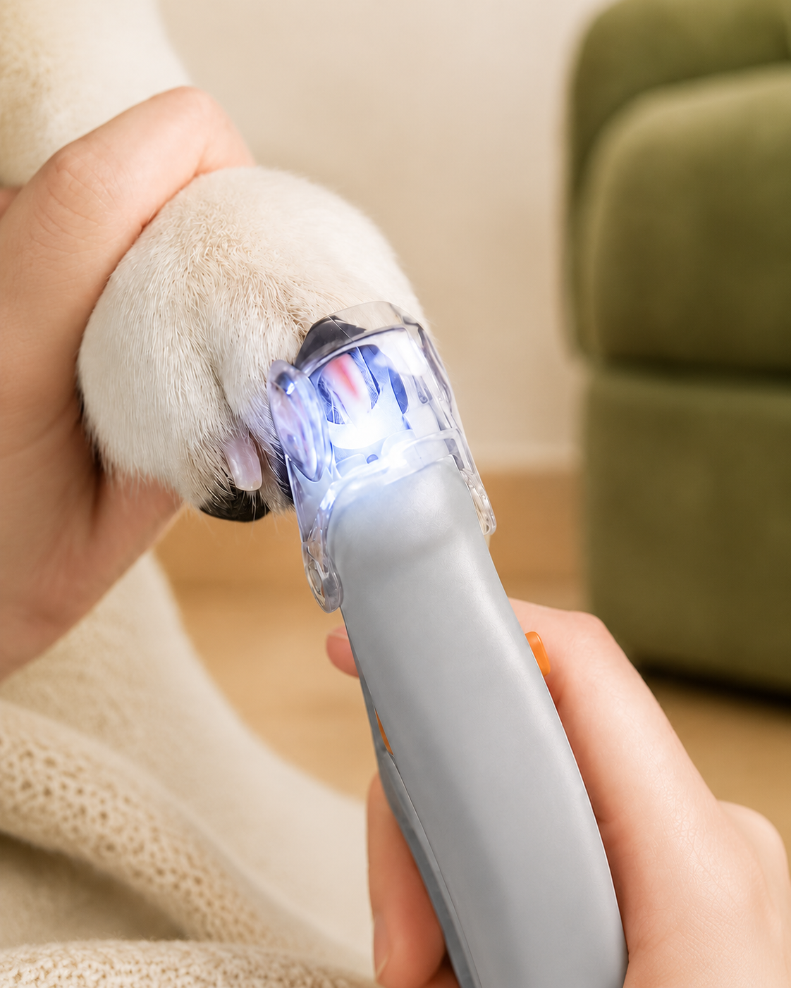 明かりで血管が見える爪切り｜LED Safe Nail【犬・猫対応】